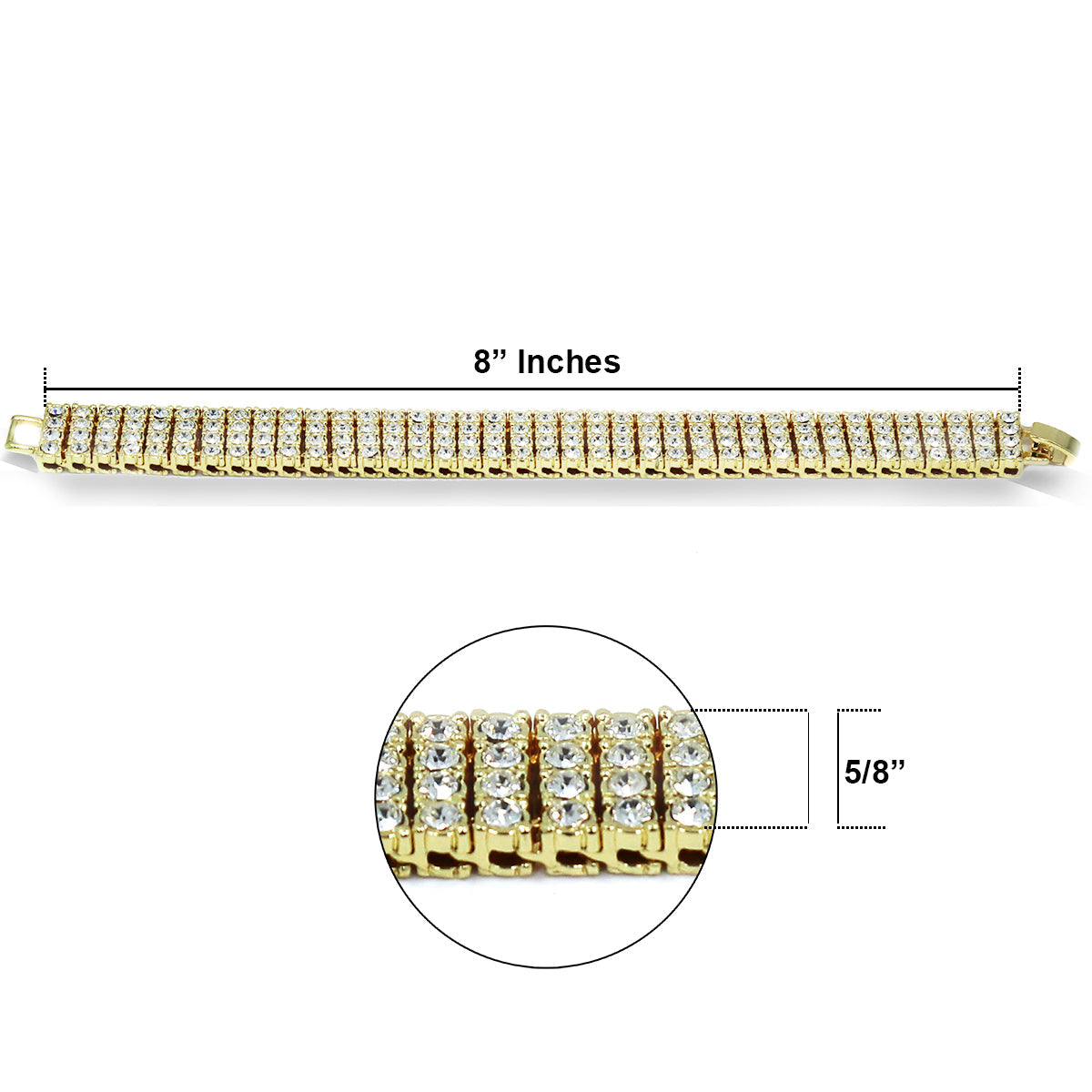 TK3 Gold Ice Out Techno KING Watch & Bracelet SET